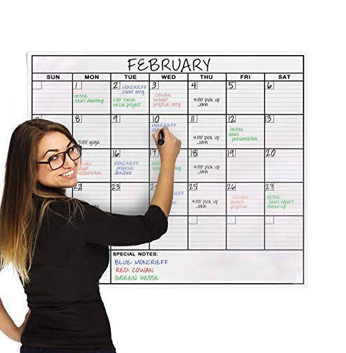 Large Laminated Homeschool Calendar with Bonus Accessories