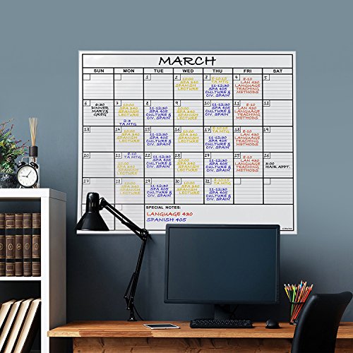 Large Laminated Homeschool Calendar with Bonus Accessories