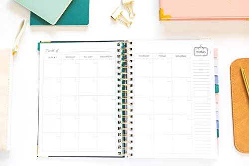 Beautiful Undated Homeschool Planner with Monthly Tabs, Goals, Meal Planning & Academic Tools