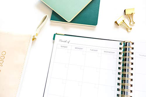 Beautiful Undated Homeschool Planner with Monthly Tabs, Goals, Meal Planning & Academic Tools