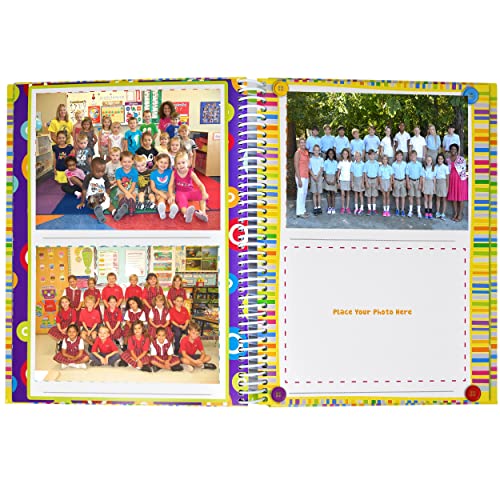 Kids School Memory Book Scrapbook Album with Pockets