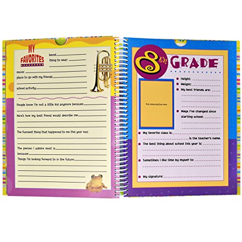 Kids School Memory Book Scrapbook Album with Pockets