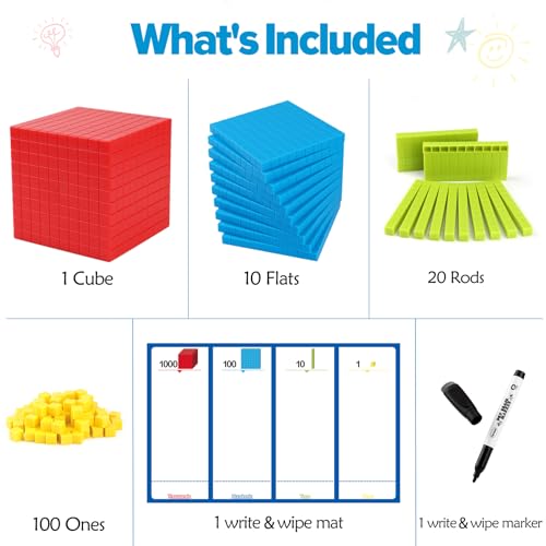 131 PCS Base Ten Blocks - Math Manipulatives