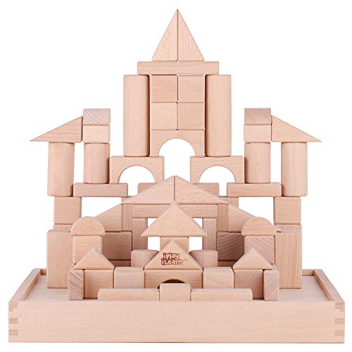 Kid Wooden Building Blocks Set - Montessori Learning Toy