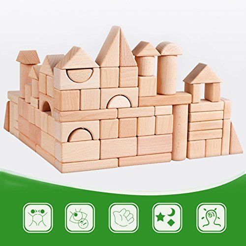 Kid Wooden Building Blocks Set - Montessori Learning Toy