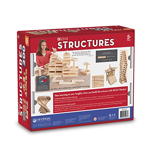 KEVA Structures 200 Wood Building Planks Set - Toy