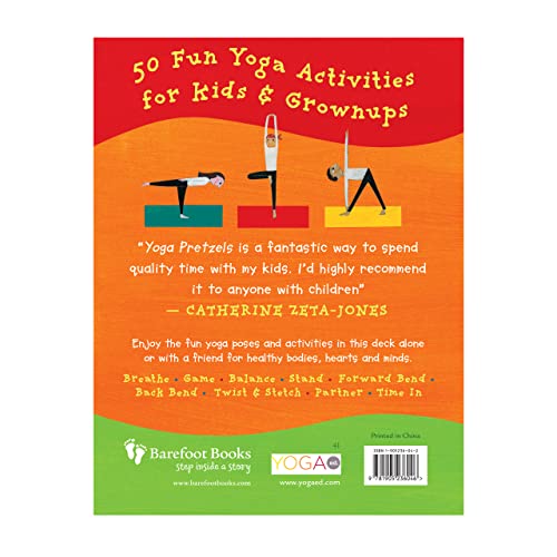 Yoga Pretzels: 50 Fun Yoga Activities for Kids & Grownups by Tara Guber & Leah Kalis (Barefoot Books Activity Decks)