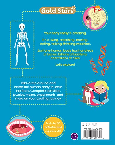 The Human Body: Anatomy Facts and Activity Book for Kids Ages 5-9 by Gold Stars