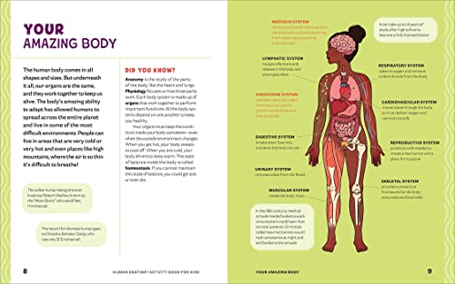 Human Anatomy Activity Book for Kids: Hands-on Learning for Grades 4-6 by Shannan Muskopf M.S.