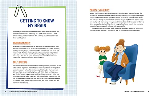 Executive Functioning Workbook for Kids: 40 Fun Activities to Build Memory, Flexible Thinking, and Self-Control Skills at Home, in School, and Beyond (Health and Wellness Workbooks for Kids)