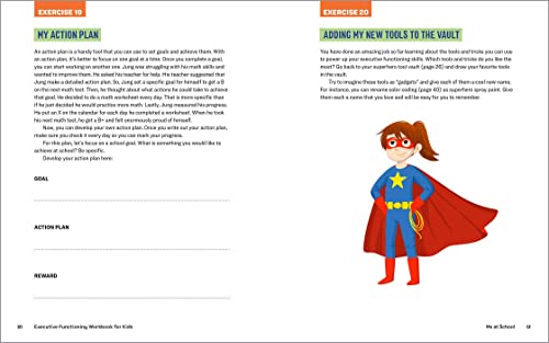 Executive Functioning Workbook for Kids: 40 Fun Activities to Build Memory, Flexible Thinking, and Self-Control Skills at Home, in School, and Beyond (Health and Wellness Workbooks for Kids)