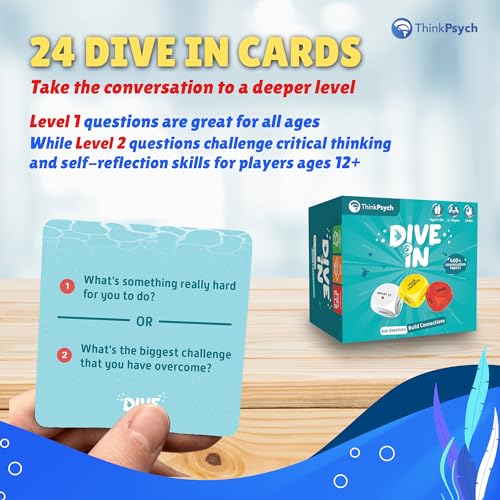 ThinkPsych Family Conversation Starters Dice & Card Game
