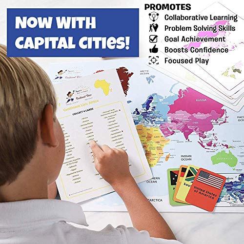 Continent Race Geography Card Game for Kids 7+
