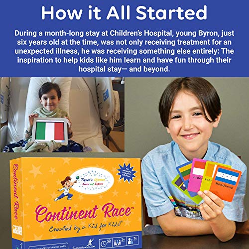 Continent Race Geography Card Game for Kids 7+