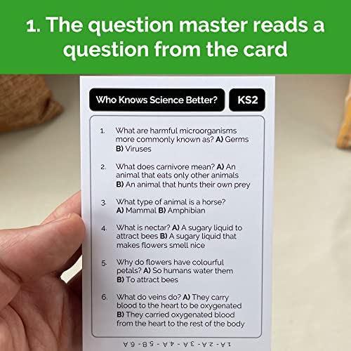 Science Card Quiz Game for Kids & Families