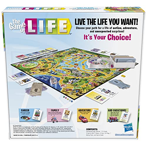 Hasbro Gaming The Game of Life Board Game, Family Games for Kids Ages 8+ (Amazon Exclusive)