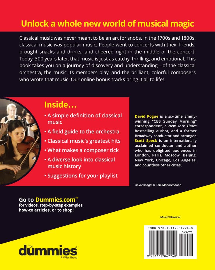 Classical Music For Dummies by David Pogue and Scott Speck (For Dummies (Music) 2021)