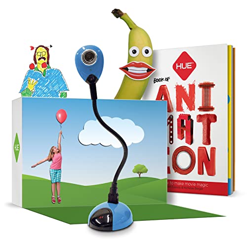HUE Animation Studio: Complete Stop Motion Animation Kit (Camera, Software, Book) for Windows/macOS (Blue)