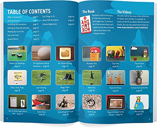 HUE Animation Studio: Complete Stop Motion Animation Kit (Camera, Software, Book) for Windows/macOS (Blue)
