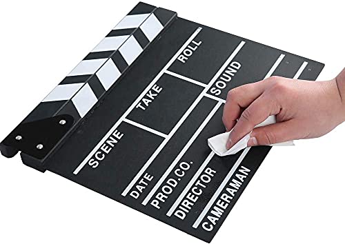 Wooden Hollywood Clapper Board with Erasable Pen, 12"x11