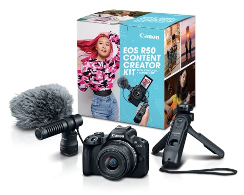 Canon EOS R50 Vlogging Bundle with Lens and Accessories