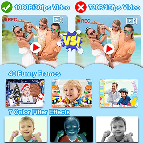 PROGRACE Kids Waterproof Camera: Ages 4-12