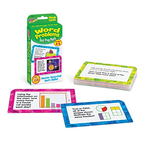 Trend Enterprises Word Problems Test Prep Math Grades 4-6 Challenge Cards