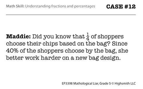 Edupress Mathological Liar Game, Grade 5