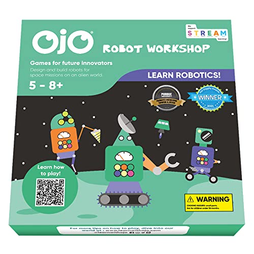 OjO STEM Toys for Kids Ages 5-7, Robot Workshop Board Game for Kids Stem Projects | Learning & Educational Toys for Boys & Girls | Smart Games for Brain Developing and Engineering Skills