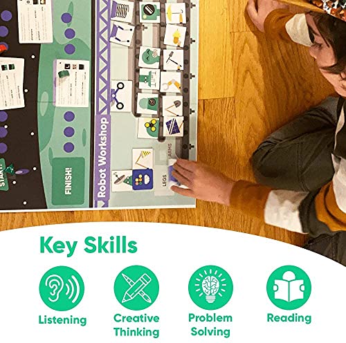 OjO STEM Toys for Kids Ages 5-7, Robot Workshop Board Game for Kids Stem Projects | Learning & Educational Toys for Boys & Girls | Smart Games for Brain Developing and Engineering Skills