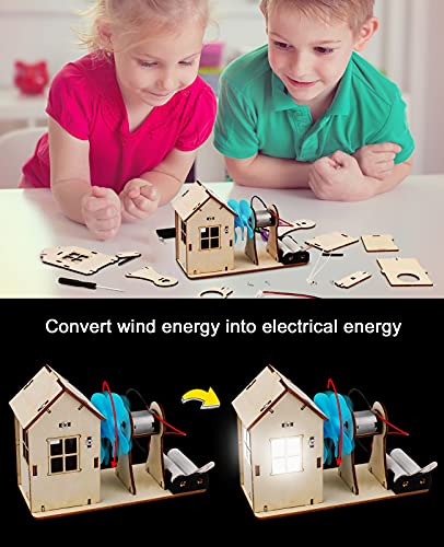 Poraxy 4 Set STEM Kits for Kids Ages 8-10, Science Experiment Projects Building Kits, Wooden 3D Puzzles, Educational Building Toys for ages 8-12-13, Gifts for 8,9,10,11,12 13 Year Old Boys and Girls