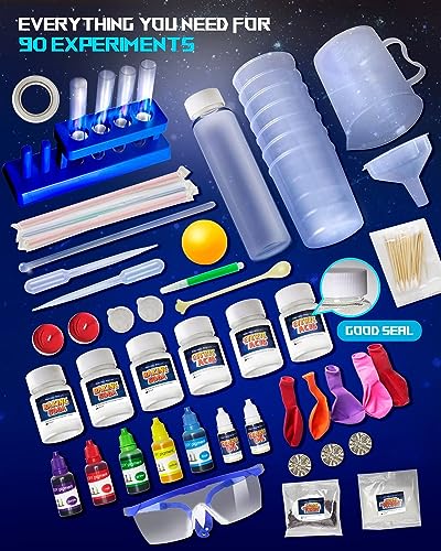 Science Kits for Kids Age 4-12, Stem Toys with 90 Science Experiments, Steam Project Learning Educational Toys Gifts for Christmas & Birthday, Chemistry Activity Set for 4+ Years Old Boys Girls