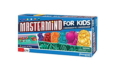 Pressman Mastermind for Kids - Codebreaking Game With Three Levels of Play Multicolor, 5"