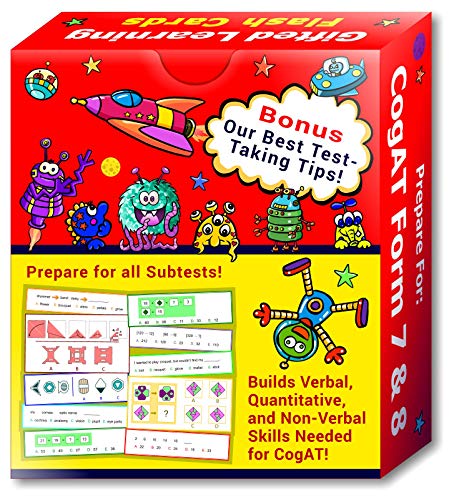 CogAT Test Prep Flash Cards Grades 4-5 Practice