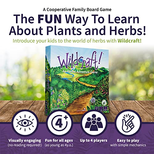 Wildcraft! Herbal Adventure Game: Learn 25 Herbs - Educational & Fun Co-op Board Game