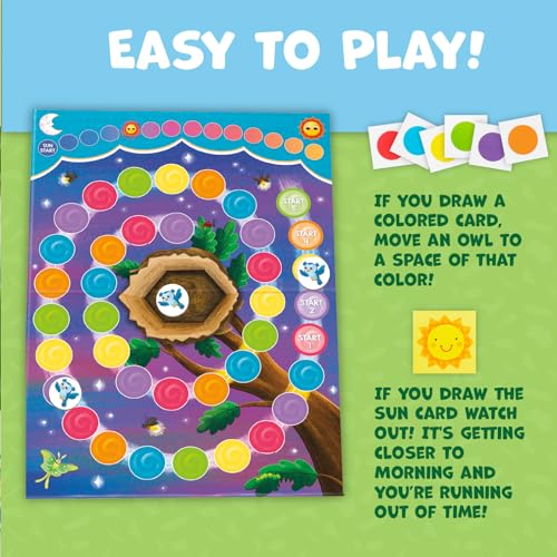 Peaceable Kingdom Hoot Owl Hoot! Cooperative Color Matching Game for 2 to 4 Kids Ages 4+