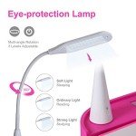 Adjustable Kids Desk & Chair Set with Light & Storage