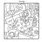 Girl Moments: Coloring Book for Adults and Teens Featuring Cute Cozy Daily Activities for Relaxation (Cozy Spaces Coloring)