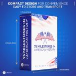 United States History Flash Cards – 75 US American Major Events & Milestones – AP Learning Resource for Studying, Government Teaching Aid Tool, Social Studies Civics Reference – Classroom & Homeschool
