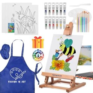 Art Painting Set with Table Easel for Homeschoolers