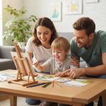 Art Painting Set with Table Easel for Homeschoolers