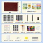 175 Piece Deluxe Art Set with Drawing Pads, Acrylic Paints