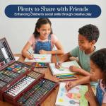 175 Piece Deluxe Art Set with Drawing Pads, Acrylic Paints