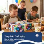 175 Piece Deluxe Art Set with Drawing Pads, Acrylic Paints