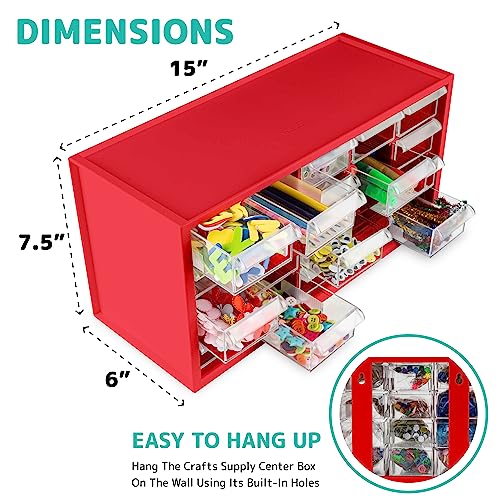 Kraftic Arts & Crafts Supply Center with 20 Drawers