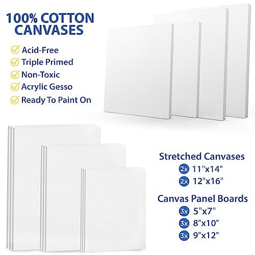 KEFF Large Deluxe Painting Supplies Set - Professional Art Kit