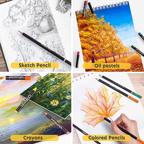 175 Piece Deluxe Art Set with Drawing Pads, Acrylic Paints