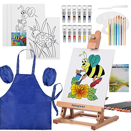 Art Painting Set with Table Easel for Homeschoolers
