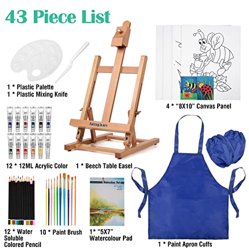 Art Painting Set with Table Easel for Homeschoolers