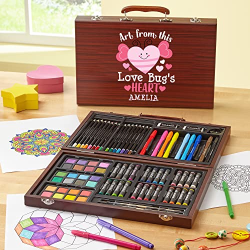 Personalized 80-Piece Deluxe Art Set for Kids
